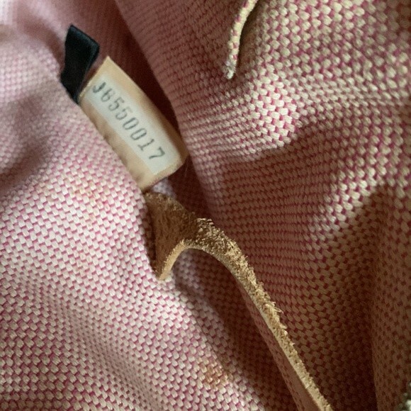 Dooney & Bourke Red Tan Coated Fabric Tan Leather Signature Print Shoulder Bag - Picture 12 of 15